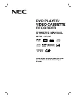 Предварительный просмотр 1 страницы NEC NDT-42 Owner'S Manual