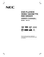 NEC NDT-43 Owner'S Manual предпросмотр