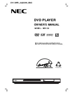 Preview for 1 page of NEC NDV-28 Owner'S Manual