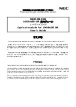 Preview for 1 page of NEC NE3108-005 User Manual