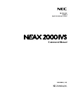 Preview for 1 page of NEC NEAX 2000 IVS Command Manual