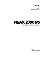 NEC NEAX 2000 IVS Installation Manual preview
