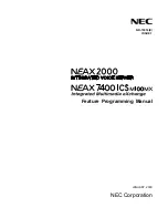 Предварительный просмотр 1 страницы NEC NEAX 2000 Programming Manual