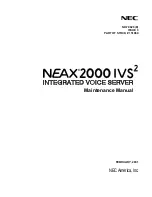 Предварительный просмотр 1 страницы NEC NEAX 2000IVS2 Maintenance Manual