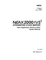 Preview for 1 page of NEC NEAX 2000IVS2 System Manual