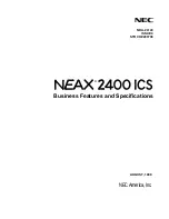 NEC NEAX 2400 ICS Features Manual предпросмотр