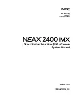 Предварительный просмотр 1 страницы NEC NEAX 2400 IMX System Manual