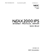 NEC NEAX2000 IPS System Manual preview