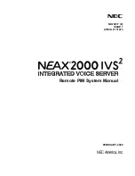 NEC NEAX2000 IVS2 Manual preview