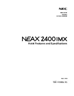 NEC NEAX2400 ICS Features Manual предпросмотр