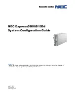 Предварительный просмотр 1 страницы NEC NEC Express5800/B120d System Configuration Manual