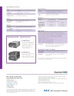 Preview for 2 page of NEC NEC Express5800 Series Specification Sheet