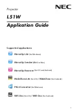 NEC NEC L51W LED Application Manual предпросмотр