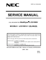 NEC NEC MultiSync LCD1550V  LCD1550V LCD1550V Service Manual preview