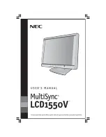 Preview for 1 page of NEC NEC MultiSync LCD1550V  LCD1550V LCD1550V User Manual