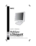 Preview for 1 page of NEC NEC MultiSync LCD1550X  LCD1550X LCD1550X User Manual