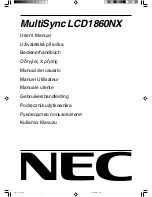 Preview for 1 page of NEC NEC MultiSync LCD1860NX  LCD1860NX LCD1860NX User Manual