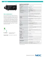 Preview for 2 page of NEC NEC PH1400U Specification