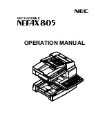 Preview for 2 page of NEC NEFAX 805 Operation Manual