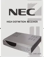 Предварительный просмотр 1 страницы NEC NHD-2000 User Manual