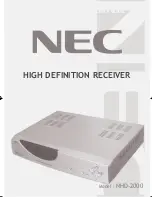 Preview for 2 page of NEC NHD-2000 User Manual