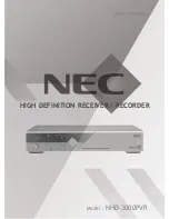 Preview for 2 page of NEC NHD-3000PVR User Manual
