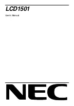 NEC NL2501 User Manual preview