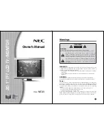 Preview for 1 page of NEC NLT-20 Owner'S Manual
