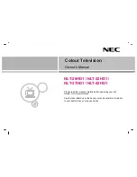 NEC NLT-26HD1 Owner'S Manual preview