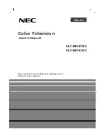 NEC NLT-40FHD100 Owner'S Manual preview