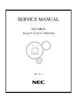 Preview for 1 page of NEC NLT-40PAN Service Manual