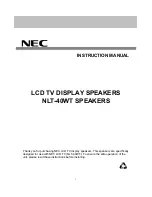 Preview for 1 page of NEC NLT-40WT Instruction Manual