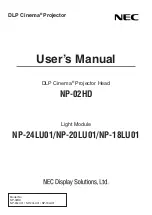 NEC NP-02HD User Manual preview