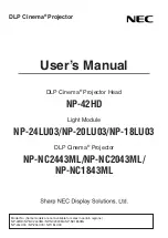 Preview for 1 page of NEC NP-18LU03 User Manual