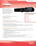 NEC NP-L50W Specifications preview