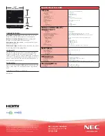 Preview for 2 page of NEC NP-L50W Specifications