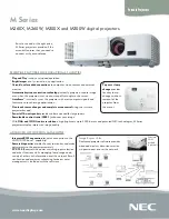 Preview for 1 page of NEC NP-M300W Specifications