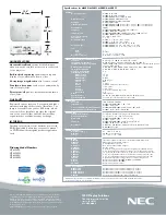 Preview for 4 page of NEC NP-M300W Specifications