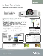 Preview for 1 page of NEC NP-M300WS Specifications