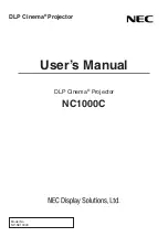 NEC NP-NC1000C User Manual предпросмотр