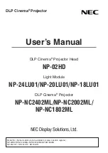 NEC NP-NC2402ML User Manual preview