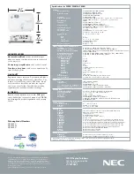 Preview for 4 page of NEC NP-P350W Specifications