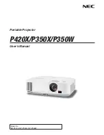 NEC NP-P350W User Manual preview