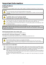 Предварительный просмотр 3 страницы NEC NP-P401W User Manual