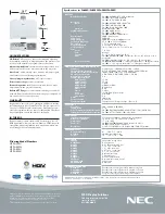 Preview for 4 page of NEC NP-PA500U Specification