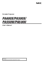 NEC NP-PA500U User Manual предпросмотр