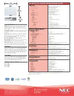 Предварительный просмотр 4 страницы NEC NP-PA500X Specifications