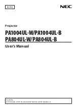 Preview for 1 page of NEC NP-PA804UL-B-41 User Manual