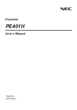 Preview for 1 page of NEC NP-PE401H User Manual