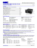 Preview for 1 page of NEC NP-PH1000U Installation Manual